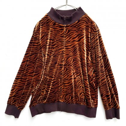  Ρơ ѥ ٥٥åȥ㥱å ֥륾1990'sVintage Tiger Pattern Velvet Jacket