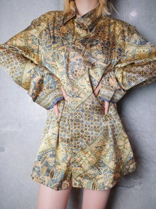  Ρơ å٥ 륯 ϥɥᥤɥ Exotic Arabesque Silk Handmade Shirt