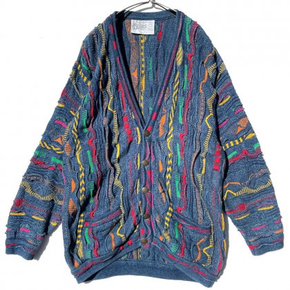  ΡCOOGI Bluesۥơ åȥ 3D ǥ1990's-Vintage Crazy Knitting Cardigan