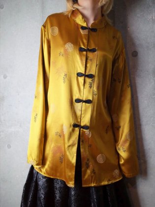  Ρơ 졼󥵥ƥ 㥤ʥ Yellow Rayon Satin China Shirt