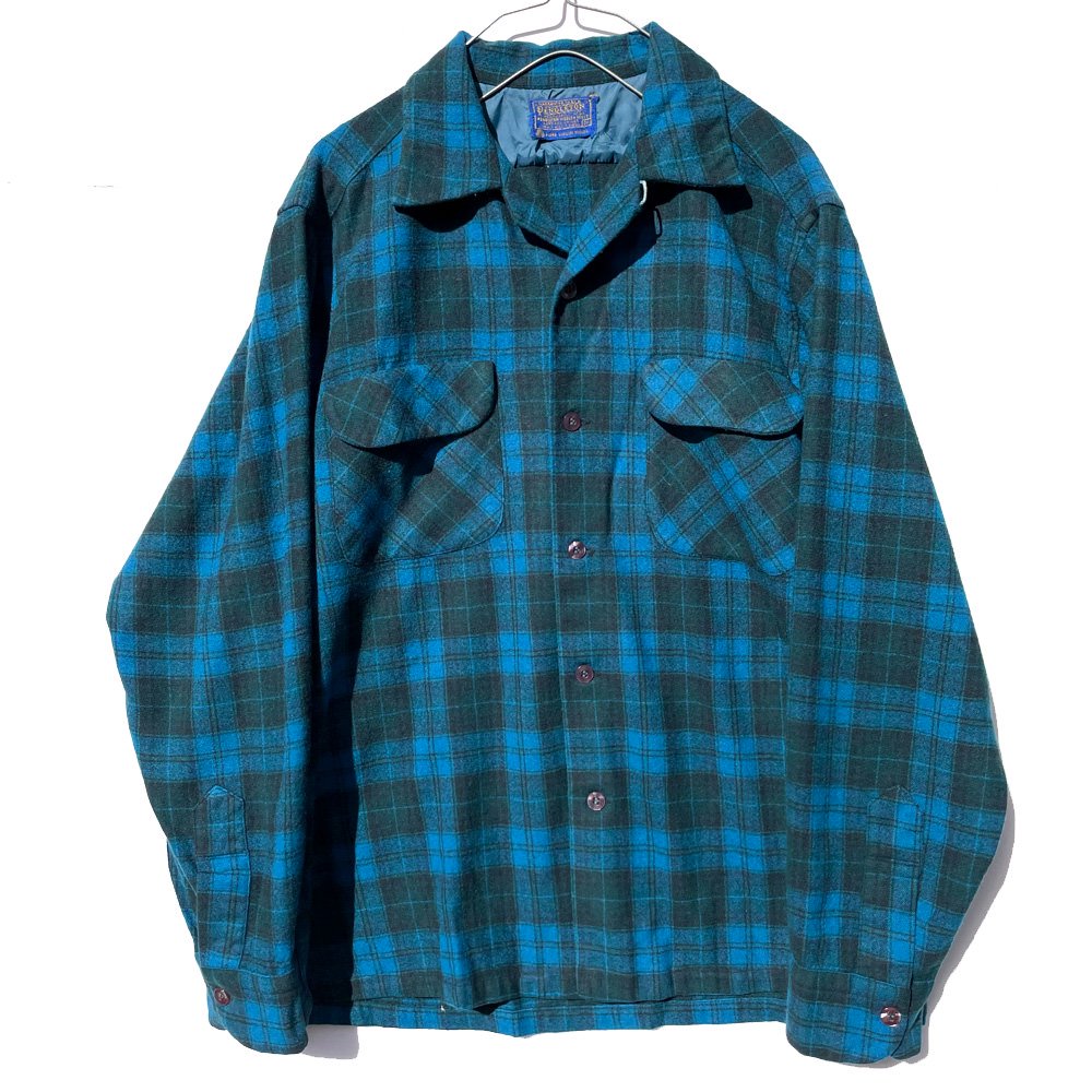 ペンドルトン【PENDLETON】ヴィンテージ オンブレチェック ループカラー ウールシャツ【1960's-】Vintage Wool Shirt