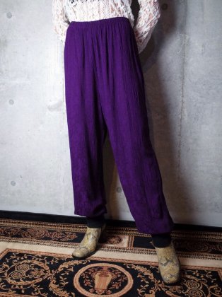  Ρơ ᥤ ֥ѥ Remake Rib Pants Deep Purple Jacquard