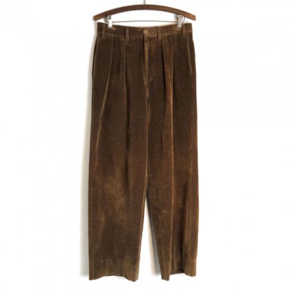  ΡGIORGIO ARMANIۥơ ǥ 2å ȥ饦 ѥġ1990'sVintage 2-Tuck Corduroy Trouser