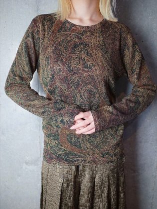  Ρơ Ralph Lauren ե 륯 ߥ ˥åȥȥåץ Ralph Lauren Silk  Cashmere Paisley Knit Tops