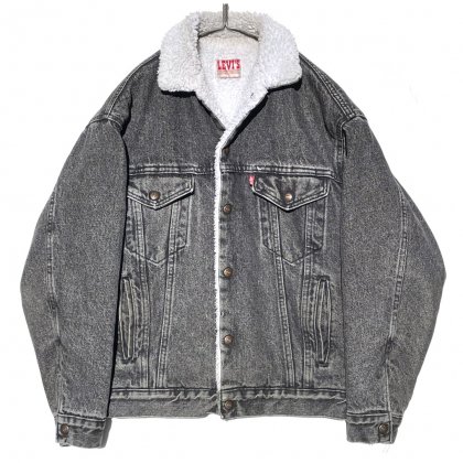 古着 通販　リーバイス【Levi's 70609-4858】ボアライナー ブラックデニムジャケット【1990's】Vintage Boa Denim Jacket