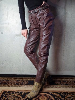 古着 通販　ヴィンテージ モーターサイクル スタイル レザーパンツ Motorcycle Style Leather Pants