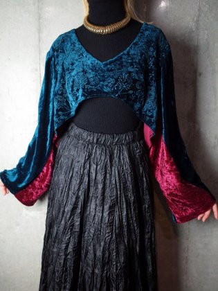  ΡREMAKEۻɽ ߥå ٥٥å  硼Ⱦȥåץ REMAKEEmbroidery Turquoise  Red Velvet Switch Short Tops