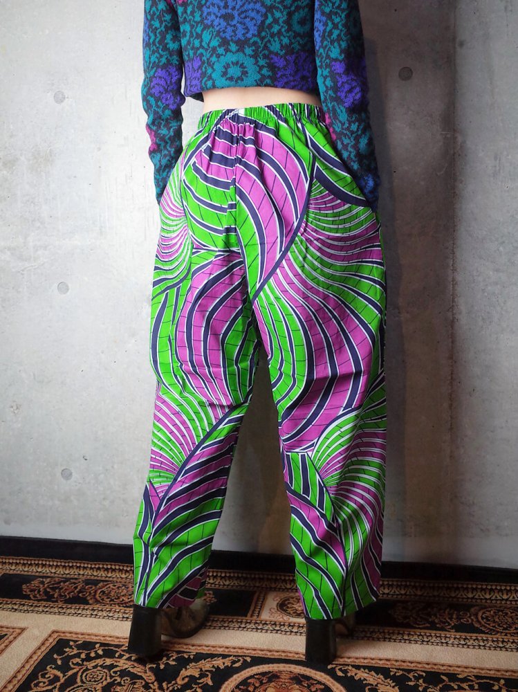 【Original】アフリカンバティックパンツ 【Original】African Batik Pants / Circle GRN/PUR
