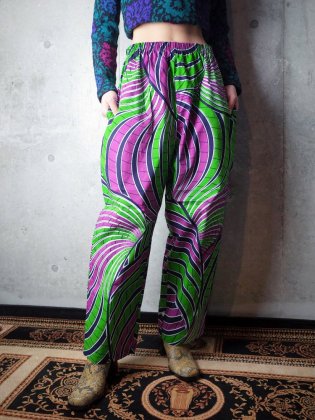 古着 通販　【Original】アフリカンバティックパンツ 【Original】African Batik Pants / Circle GRN/PUR
