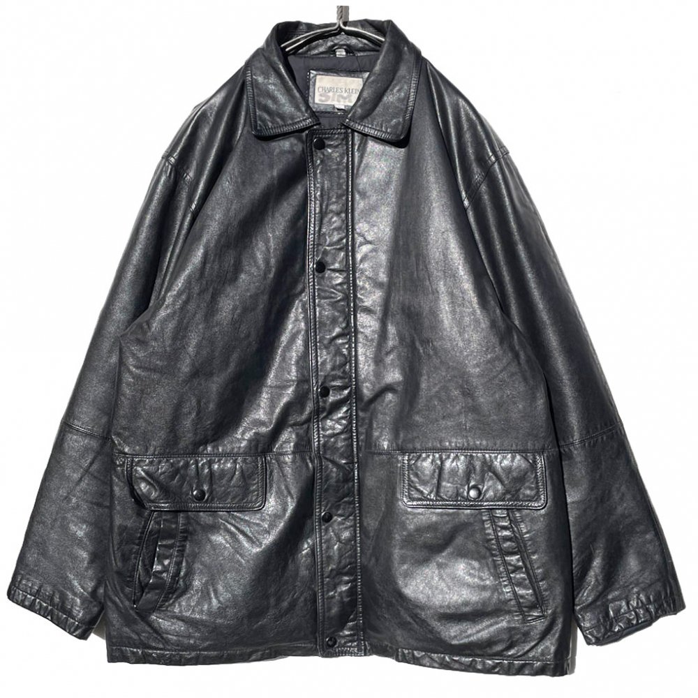 ヴィンテージ ダウンレザージャケット【1990's】【CHARLES KLEIN】Vintage Down Leather Jacket