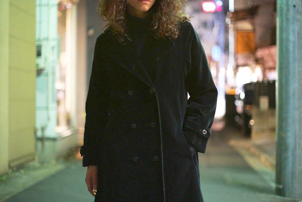 ヴィンテージ ベルベット トレンチコート【1980's-】【drizzle】Vintage Velvet Trench Coat