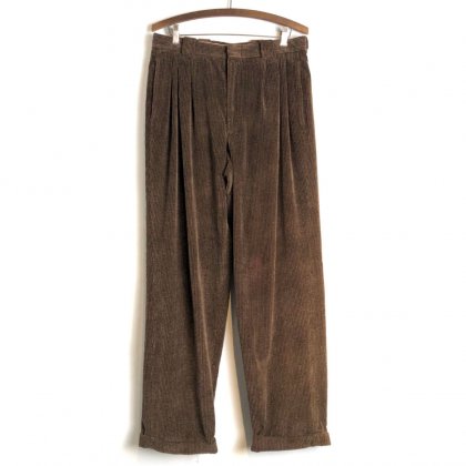  Ρơ ǥ 3å ȥ饦 ѥġ1990'sۡOTCVintage 3-Tuck Corduroy Trouser