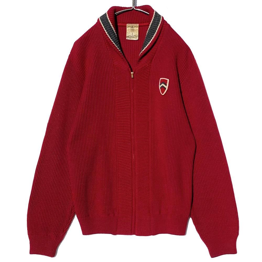 【PENGUIN】ヴィンテージ ショールカラー ジップアップニット カーディガン【1960's】Vintage Zip-up Knit Cardigan