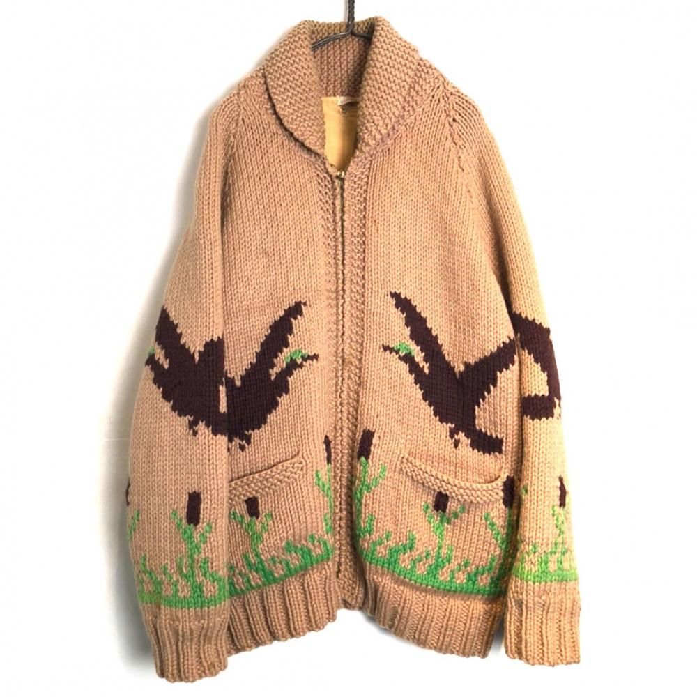 ヴィンテージ カウチンセーター【1960's-】【Knitting Needles】Vintage Cowichan Cardigan