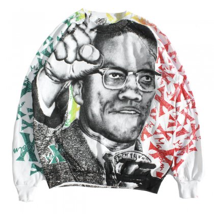 古着 通販　ヴィンテージ スウェット【Malcolm X】【1990's-】オールオーバープリント
