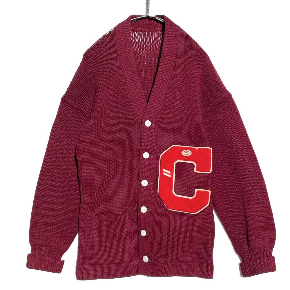 ヴィンテージ ローゲージ レタードカーディガン【1960's-】Vintage Lettered Cardigan