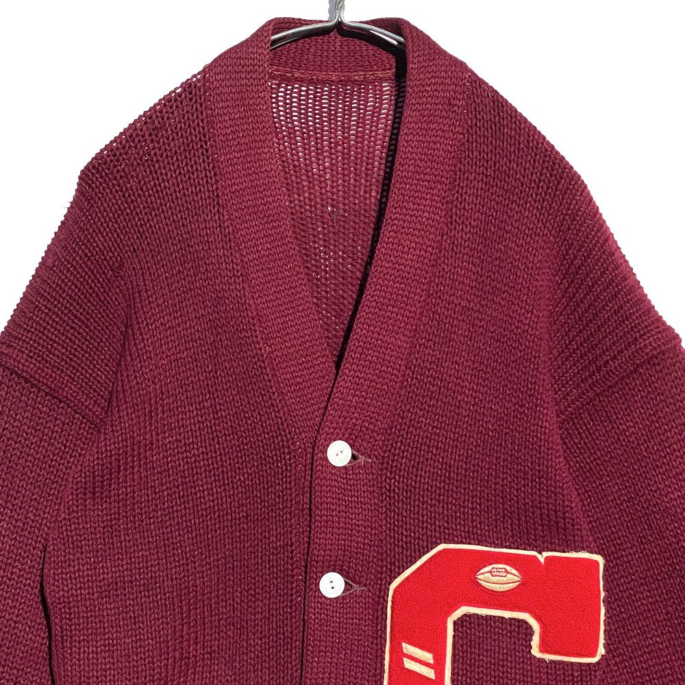 ヴィンテージ ローゲージ レタードカーディガン【1960's-】Vintage Lettered Cardigan