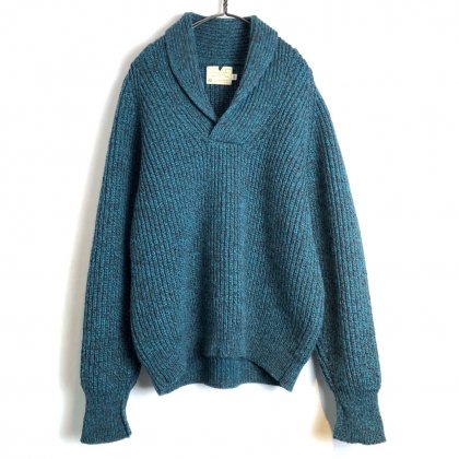 古着 通販　ヴィンテージ MIXカラー ショールカラーニット【1980's-】Vintage Shawl Collar Sweater
