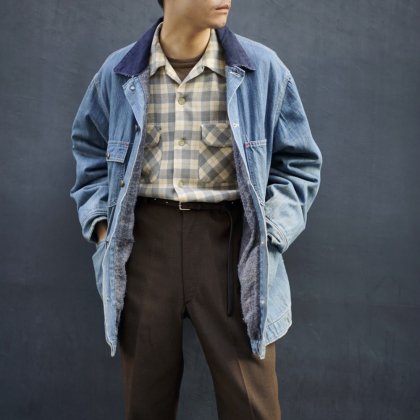 古着 通販　Vintage Denim Coverall Jacket × Vintage PENDLETON Wool Shirts Style
