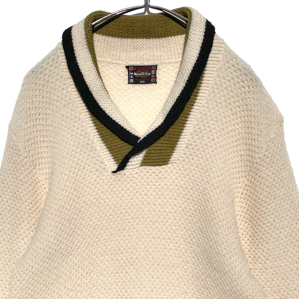 【McGREGOR MIDNIGHT SUN】ヴィンテージ ショールカラー プルオーバーニット【1960's】Vintage Knit