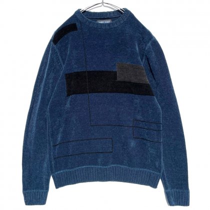  ΡPOINT ZEROۥơ 롼ͥå ٥˥åȡ1990'sVintage Velour Crew Neck Knit