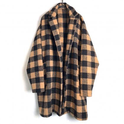  Ρơ ϡե󥰥 륳ȡ1990'sVintage Plaid Pattern Half Length Coat