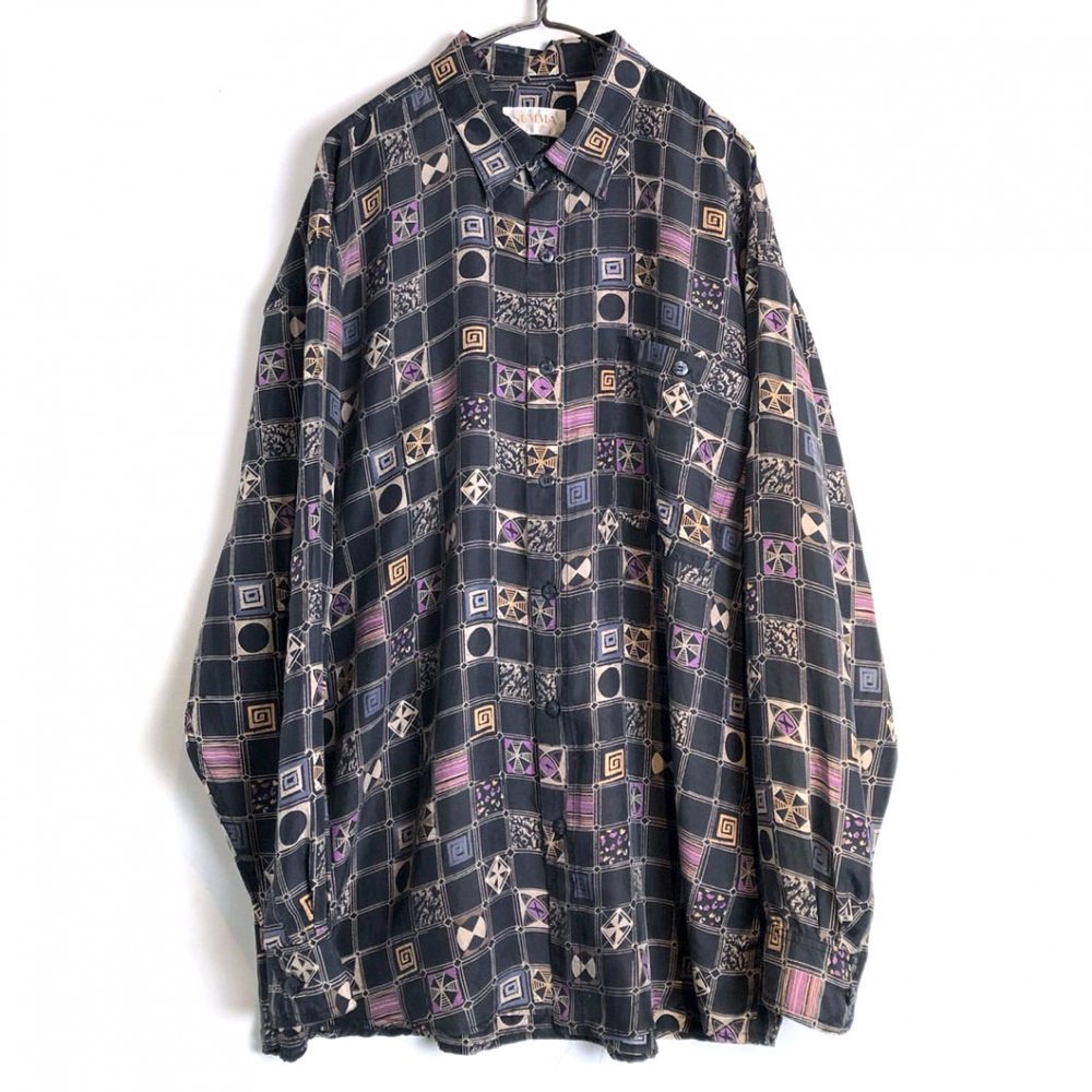 【SUMMA】ヴィンテージ モノグラム シルクシャツ【1990's】Vintage All Silk Shirt | 古着 通販 ヴィンテージ