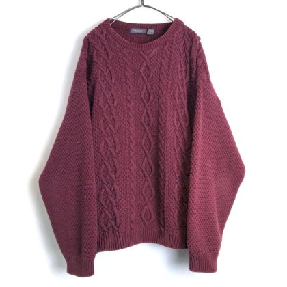 古着 通販　【VAN HEUSEN】ヴィンテージ コットン ケーブルニット【1990's】Vintage Cotton Aran Sweater