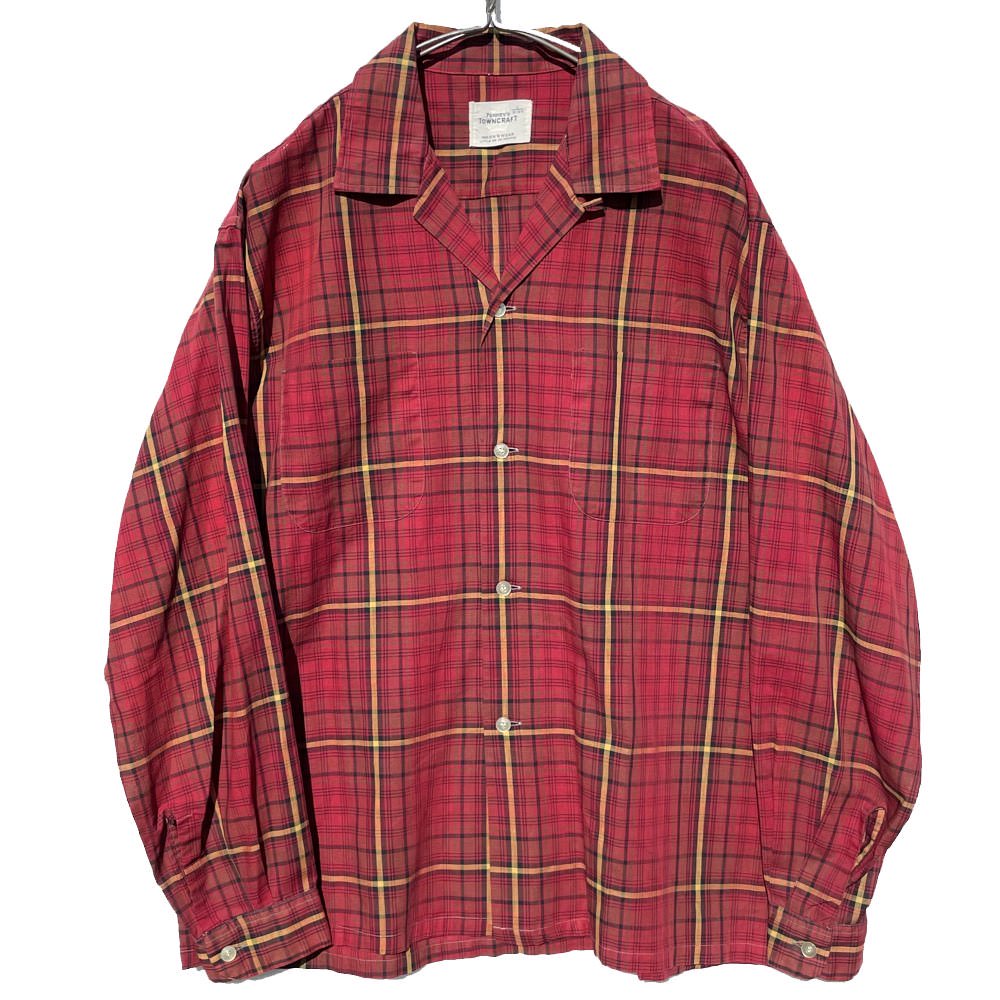 【TOWNCRAFT】ヴィンテージ オープンカラー コットンシャツ【1960's】Vintage Cotton Shirts