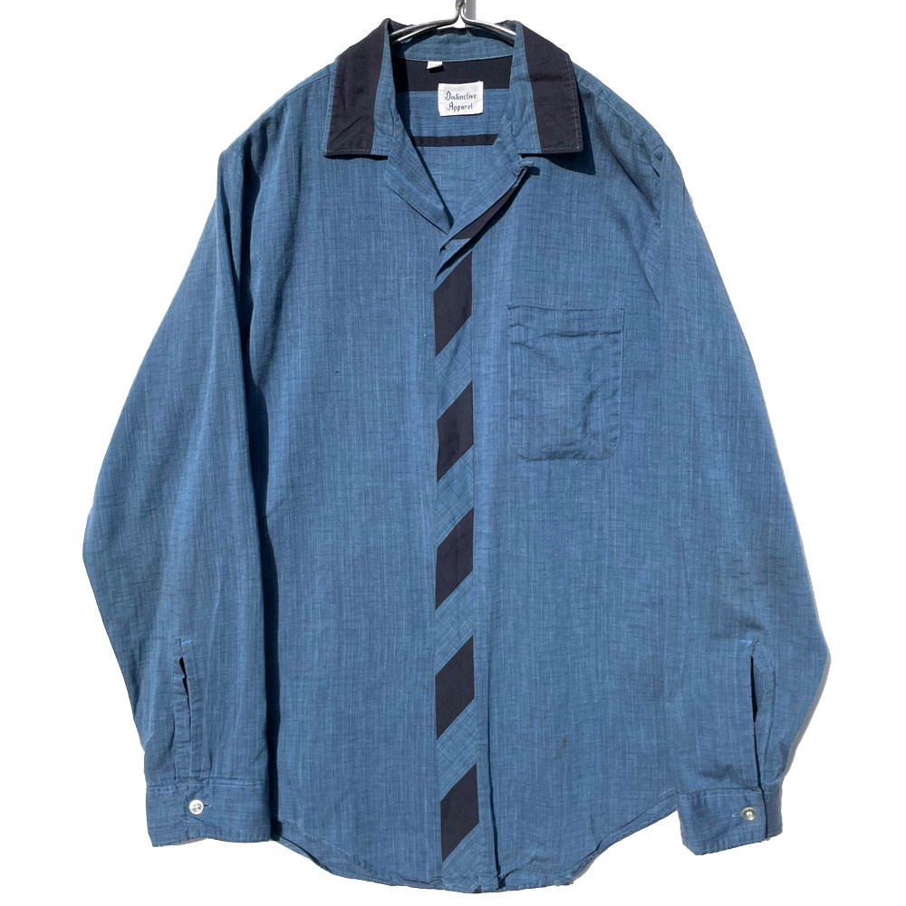 【Distinctive Apparel】ヴィンテージ オープンカラー コットンシャツ【1960's-】Vintage Cotton