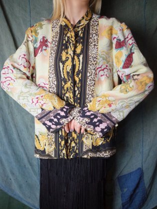  Ρꥨ󥿥 ɥ饴 륯 㥤ʥ С֥ Oriental Dragon Silk China Shirt Reversible