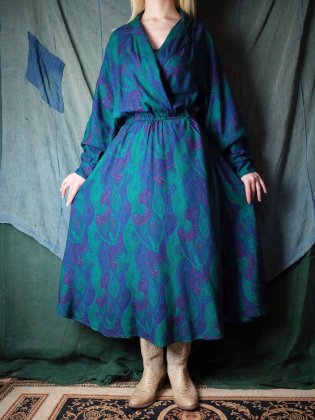  Ρ饰ǡ ڥ꡼ 졼ԡ Aurora Gradation Paisley Rayon Dress