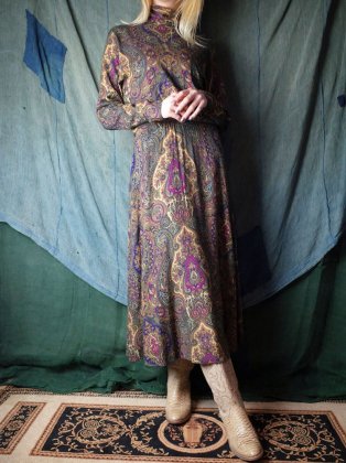  Ρ٥ 졼 ϥͥåԡ Arabesque Rayon High Neck Dress