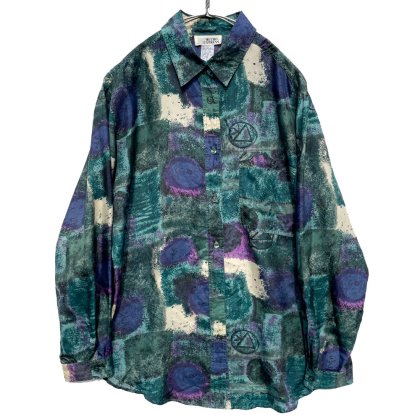  ΡMETRO EXPRESSۥơ ȥץ 륯ġ1980'sVintage Silk Shirts