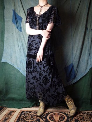  Ρ̡ ٥٥å ԡ 1920ǯ她 Art Nouveau Velvet Dress 1920s Style