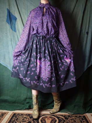  Ρ1970ǯ  ԡ c.1970s Peacock Dress