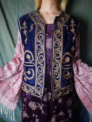  Ρѥ ɽ ܥ ٥٥åȥ٥ Pakistan Embroidery Boro Velvet Vest