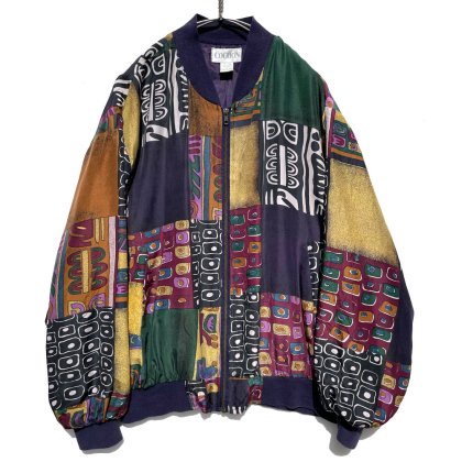  ΡCOCOONۥӥå륨å ȥץ 륯㥱å ֥륾1990's-Vintage Silk Jacket