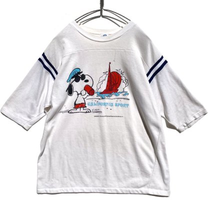 古着 通販　【ARTEX - Made In USA】ヴィンテージ フットボール スヌーピー Tシャツ【1970's-】Vintage Football T-Shirt