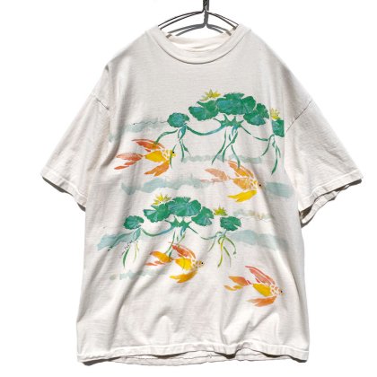  ΡHanes - Made In USAۥơ ץT 1990's-Vintage Print T-Shirt