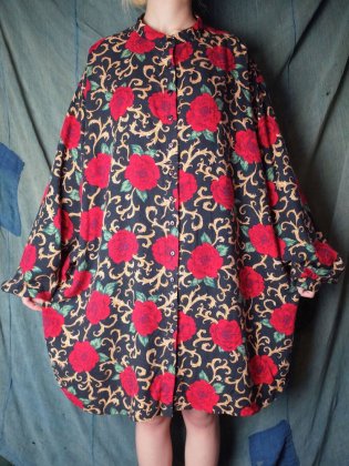 古着 通販　ヴィンテージ 薔薇×アラベスク レーヨン ビッグシルエット シャツ Rose × Arabesque Rayon Big Silhouette Shirt