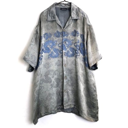  Ρodoۥơ S/S ץ󥫥顼 륯ġ1990's-Vintage Open Collar Silk Shirt