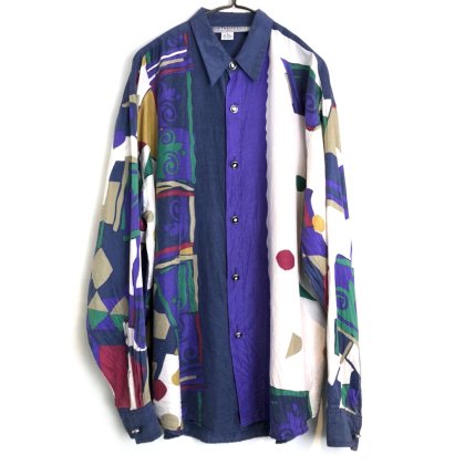  ΡNine Twenty Eastۥơ ȥץ 륯ġ1990's-Vintage Silk Shirt