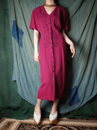  Ρơ ɽ ܥɡ ԡ Embroidery Bordeaux Dress