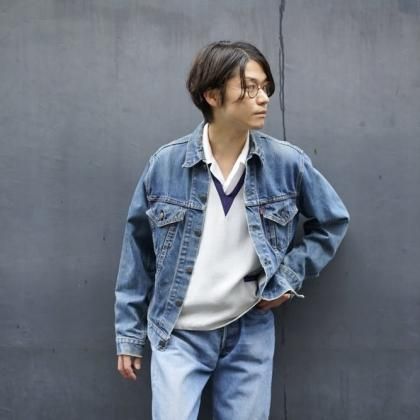 NATIONAL】ヴィンテージ プルオーバー ギャバジン×ニットベスト
