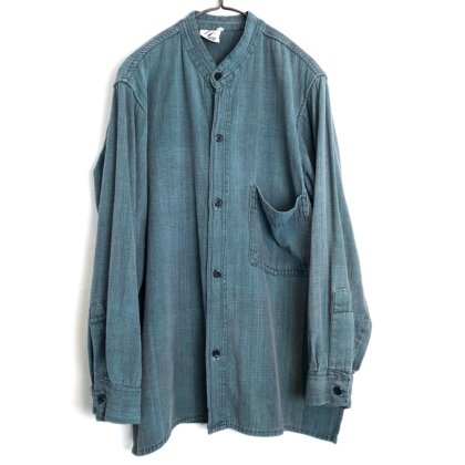  ΡGANESH HIMALۥơ Хɥ顼 ֥졼ġ1990's-Vintage Band Collar Chambray Shirt