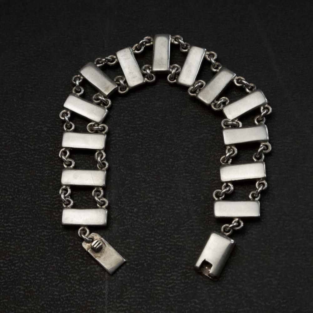 ヴィンテージ シルバー ヘヴィー チェーン ブレスレット【MEXICO TAXCO