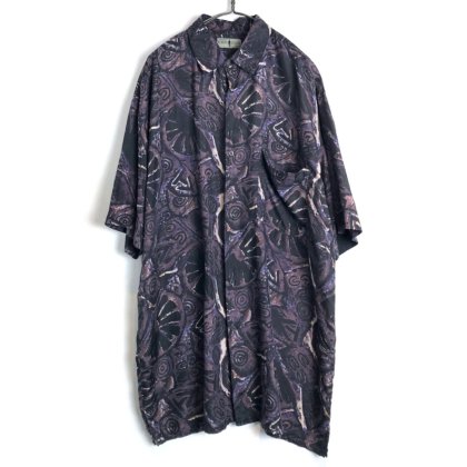  ΡROBERT STOCKۥơ ȥץ S/S 륯ġ1990'sVintage Silk Shirt