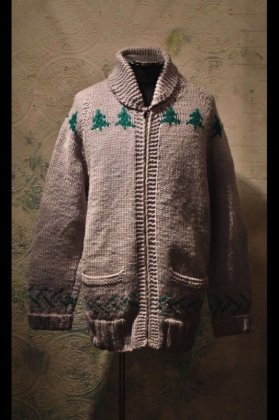 古着 通販　canadian 1960s tree motif Cowichan sweater