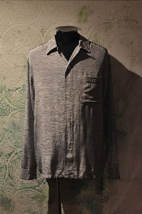 古着 通販　us 1950-60s silk open collar shirt 
